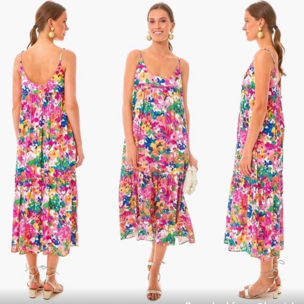 Tuckernuck Multicolor Floral Midi Dress